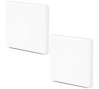 2 pcs Cache-prises et interrupteurs, Cache-prises 8,6 X 8,6 cm, Cache-prises Blanc, Cache-prises encastré pour prises ou interrupteurs inutilisés Blanc (2)