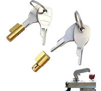 2 Pcs Cadenas Remorque, Verrouillage Fiche, pour Raccords en Acier de 50 mm avec 4 Clés, 2 Cylindres, Compatibles avec la Terre, avec Daxara Compatible avec Maypole et d'Autres Modèles de Remorques