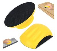 2 Pcs Cale a Poncer, Cale à Poncer à la Main, 125mm Cale de Poncage, Bloc de Ponçage à la Main Crochet et Boucle, Cale à Poncer Carrosserie Voiture Bricolage Tampons de Ponçage(Rond et Souris)
