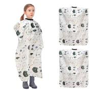 2 PCS Capes de Coiffeur pour Enfants, Tablier de Coiffure Imperméable, Peignoir pour Garçons et Filles