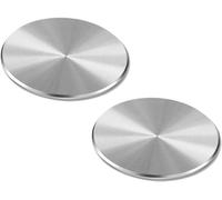 2 Pcs Car Phone Metal Plate Replacement 3m Adhesive Metal Plate For Car Cd (Silver)