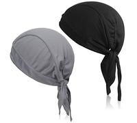 2 Pcs Casquettes de Cyclisme Respirant Bandana de Vélo Casquettes Durag de Sport Adjustable de Protection Solaire