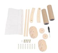 2 PCS Cat Mur Mur avec du hamac, Mur Mural Économie de Bouleau de Bouleau Birch étagères murales, échelle d'escalade de Chat Stable Multi-Couches avec Coussin grattant pour Sauter