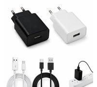 2 Pcs Chargeur USB C 5V 2A Chargeur avec Adaptateur Secteur USB C, 2m USB C Câble De Charge Rapide, Adaptateur Secteur Compact 10W, Prise Universelle pour IPhone/Xiaomi/Samsung Galaxy/Huawei/Lecteur