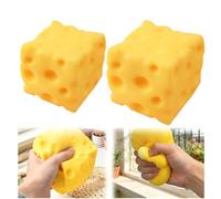 2 Pcs Cheese Fromage, Anti Stress Slow Rising Squishies1 Fidget Squeeze Toy, 6cm/7cm Jouet Sensoriel Anti-Stress Retour Lent - Cadeau Kawaii pour Enfant Et Adulte