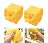 2 Pcs Cheese Fromage, Anti Stress Slow Rising Squishies1 Fidget Squeeze Toy, 6cm/7cm Jouet Sensoriel Anti-Stress Retour Lent - Cadeau Kawaii pour Enfant Et Adulte