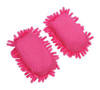 2 pcs Chenille tableau noir gomme tableau nettoyant tableau gomme organisation de classe tableau blanc voiture lavage éponge kit de lavage de voiture lavé chenille et éponge rose bloc éponge/834