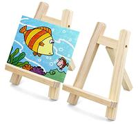 2 Pcs Chevalet en Bois 15 * 20.5cm Petit Chevalet de Table, Petit Tableau de Table en Bois Chevalet, Mini Chevalet Trépied en Bois pour Petites Toiles, Photos, Cartes de Visite