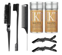 2 PCS Cheveux Cassés Artefact Cheveux Cire Bâton Cheveux Pommade Bâton Professionnel Cheveux Cassés Façonner Gel Cheveux Frizz Fixe Moelleux Coiffure Cire Tenir 75g