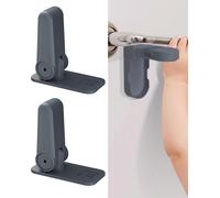 2 Pcs Child Door Lever Lock - Baby Safety No Drilling - 3m Strong Adhesive - Easy To Install And Use (Grey)