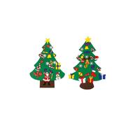 2 Pcs Christmas Holiday Gift Felt Cloth Christmas Stickers Candy Dessert Cookie Old Man Snowmans Deer