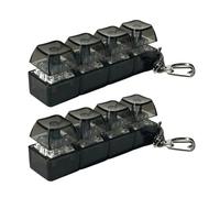 2 PCS Clavier Fidget Porte-clés, Fidget Clavier Clicker avec Lumière, Claviers Anti-Stress Porte-clés Bouton Doigt Clicker Jouet pour Adultes Bureau Voyage