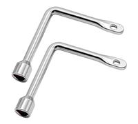 2 Pcs Clé Triangulaire Universelle de Type L de 7 mm, Alliage Zinc, Clé Triangle Poubelle pour Ascenseurs Et Machines, Cendrier, Armoires Électriques, Radiateur, Télécom, Pompe, Pompier, 64 x 69 mm