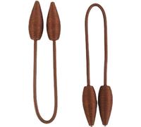 2 pcs Clips Rideau Draperie Créative Fenêtre Twist Rideau Style Européen Sur Mesure Porte Rideaux Décoratifs Holdbacks,Marron