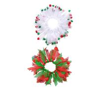 2 PCS Collier de Noël de Noël Colliers élastiques durables Couleurs de Vacances Vives pour Chiens