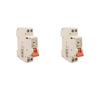 2 PCS Commutateur Magnétothermique 2A, MCB Courbe C 1P+N 6KA, 220V, Slim Solo 1 Module DIN