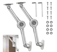 2 pcs Compas Meuble, Charnière Porte Placard Cuisine, Armoire Meuble Ascenseur Réglable de Charnière de Support de Couvercle Pour Armoires, Dessus de Placard, Charnières de Portes, Portes de Meubles