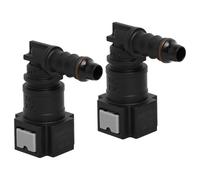 2 Pcs Connecteur de Tuyau de Carburant de Voiture, Raccord en Durite Essence, Raccord en T Connecteur Rapide à 90 Degré, Plastique 7,89mm Connecteur ID6