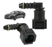 2 Pcs Connecteurs de Tuyau de Carburant pour Voiture, Raccord Durite Essence à Angle 90 Degrés, Raccord en Durite Essence, Connecteur Rapide en Plastique pour Durites, Installation Facile, 7.89mm ID6