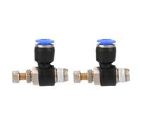 2 PCS Contrôleur pneumatique, soupape de régulateur de vitesse de l'air tube, ajustement de connexion rapide pour les systèmes d'air comprimé, componts de contrôle du gaz (SL6-04)