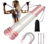 2 PCS Cordes de combat, Cordes de bataille sans corde, outil de fitness silencieux facile à transporter avec poignée antidérapante pour musculation, développement musculaire, maison, gym(Rose)