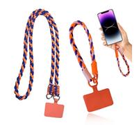 2 Pcs Cordon Telephone Portable, Chaîne à Boucle Pendentifs pour Téléphones Portables, Tour de Cou Telephone, Collier Telephone Portable avec Patch, Bracelet Telephone pour Femmes Filles