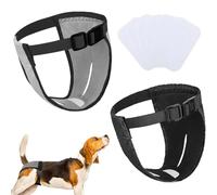 2 Pcs Couches Lavables pour Chiens - Culottes Hygiéniques avec 6 Serviettes (XL)