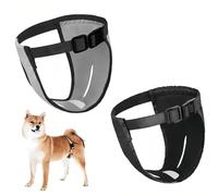 2 Pcs Couches pour Chien Femelle Lavables - Culotte Menstruelle pour Chiennes en Chaleur avec 6 Serviettes Hygiéniques (L)