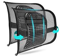 2 PCS Coussin de Soutien Lombaire Ergonomique en Maille Pour Bureau Avec Sangle Élastique Coussin de Chaise de Soulagement des Douleurs Dorsales Pour La Maison/Chaise de Bureau/Siège de Voiture