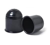 2 Pcs Couvercle de Boule de Remorquage Noir, Universel 50mm Boule de Capuchon de Boule d'attelage de Caravane, Couvercle d'attelage de Remorque en Plastique Parfait pour Remorque Camion (Plastique)