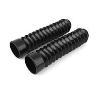 2 Pcs Couverture de Fourche Avant Cache-Poussière, Keenso Couverture en Caoutchouc Bottes de Protection Protecteur d'Amortisseur Noir pour Moto WY125.GN125 Universel