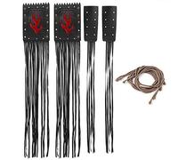 2 pcs Couvre Leviers, Keenso Universel Moto Guidon Couverture Gland Frange Poignée Grip Couvercle Guidon Levier Housse en Cuir Synthétique