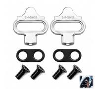 2 Pcs Crampon Autobloquant Vélo, Cale pour Shimano SPD, Cales Vélo Automatiques Type SPD SH56, Plaques de Chaussures VTT avec Vis Rondelles, Cales Multi Release pour Pédales VTT Intérieur Route