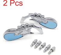 2 pcs crâne Chrome Rétroviseurs latéraux décor pour Chopper Cruiser Moto