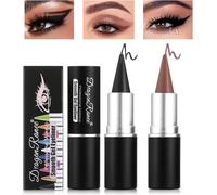 2 Pcs Crayon Eyeliner Gel Café Noir, Black Coffee Gel Eyeliner Pencil,Crème Eyeliner Noir Naturel Crayon Eyeliner Waterproof, Bâton De Fard À Paupières Smokey & Bâton De Peinture Pour Le Visa