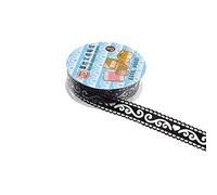 2 Pcs Creux Dentelle Diary Papeterie Scrapbook Décoratif Autocollant Ruban Adhésif - Noir Pratique Et Pratique Beautiful design