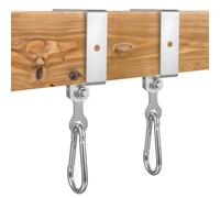 2 Pcs Crochet Plafond Charge Lourde, 360 ° Rotation Crochet de Suspension en Acier Inoxydable, 235 mm Crochets pour Balançoires,M10 Crochets de Suspension pour Balançoire et Hamac Sac de Frappe Yoga