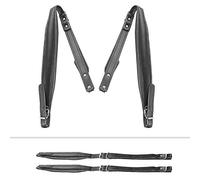 2 pcs Cuir réglable épaisse Extra Large accordéon Sangles d'épaule de Noir 83 x 4,8 x 2,5 cm