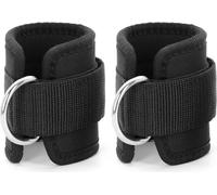 2 PCS D-ring sangle de cheville jambe musculation strap pied ourlé cheville boucle élastique corde protection noir argent blanc