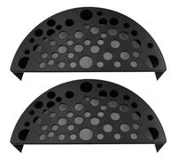 2 pcs de crevettes à crevettes pour aquarium, grotte décorative de crevettes avec trous, cachette de crevettes en plastique multifonctionnelle 5x2x1 pour crevettes et petits poissons d'aquarium, noir
