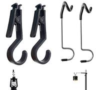 2 Pcs de Crochets Lumineux en Forme de Camping et 2 Pcs de Pinces à Linge Multifonctionnelles pour Pinces à Linge, Crochet en Forme de S, Support de Lumière, Crochet de Colonne pour Poteau de Tente