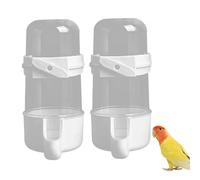 2 PCS Distributeur d'eau pour Oiseaux Mangeoire à Eau pour Oiseaux Conteneur de Nourriture pour Oiseaux Accessoires de Cage à Oiseaux Automatique Mangeoire à Cage à Oiseaux Suspendue,200ML
