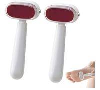2 Pcs Double Sided Foot Callus Remover，White | Stainless Steel Foot Scraper & File for Hard Dead Skin & Cracked Heels