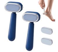 2 PCS Double-Sided Foot Scraper for Callus Removal,Stainless Steel Pedicure Files,Foot File Callus Remover for Feet,Arc-Shaped Dead Skin Remover,Cracked Heels & Rough & Corns，Blue