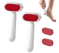 2 PCS Double-Sided Foot Scraper for Callus Removal,Stainless Steel Pedicure Files,Foot File Callus Remover for Feet,Arc-Shaped Dead Skin Remover,Cracked Heels & Rough & Corns，Red