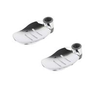 2 Pcs Douche Rail Porte-Savon, 25mm Riser Rail Grand Chrome Porte-Savon Salle De Bains Réglable Douche Porte-Savon