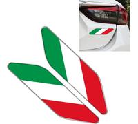 2 pcs drapeau italien autocollant auto-styling autocollant décoratif aléatoire
