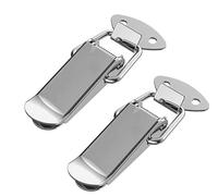 2 pcs DuckMouth Boucle Crochet Serrure En Acier Inoxydable Tirage À Ressort Bascule Loquet Pince Clip Argent Moraillon Loquet Catch Fermoir Boîte En Bois Boucle À Ressort(A 304 Stainless Steel 85mm)