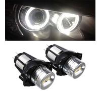 2 PCS E90 Angel Eyes Halo LED Light Ring 6W Marker ampoule au xénon blanc pour BMW QCD1409