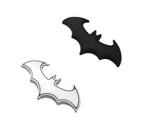 2 Pcs Emblème 3D en Acier Inoxydable Chauve-Souris Batman pour Voiture, Autocollants de décoration de voiture personnalisés, anti-rayures, autocollants créatifs en métal à motif de chauve-souris